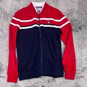 Fila Red and White Zip-Up Jacket